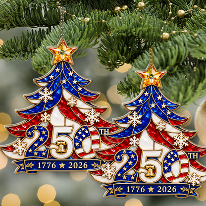 America 250th Anniversary Acrylic Ornament, 1776-2026 Patriotic Christmas Tree Decor 685934