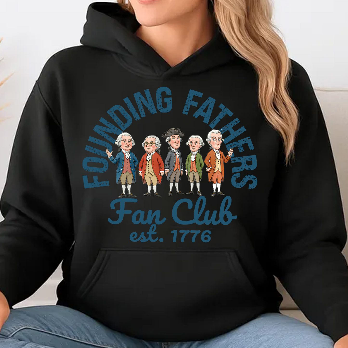 Founding Fathers Fan Club Dark Shirt | America 250th Anniversary Shirt, Patriotic Tee 684507