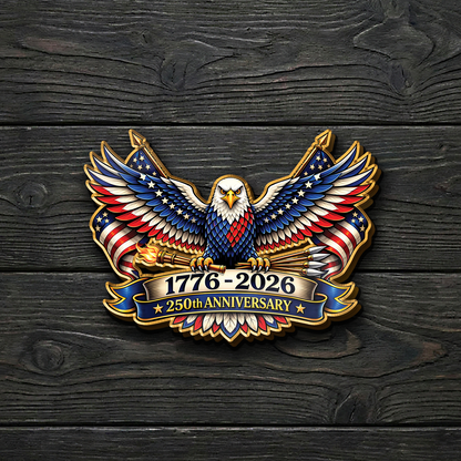 USA 250 Years Anniversary Lapel Pin Pack of 10 | Patriotic Independence Day Eagle Pin 684629