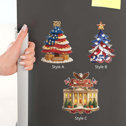 250 Years of America Acrylic Fridge Magnets | 250th Anniversary 1776–2026 | Patriotic 4th of July Magnets 684068
