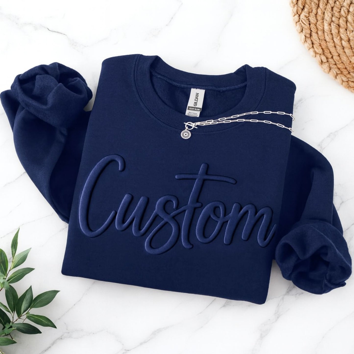Custom Puff Print Sweatshirt, Personalized Puff Writing Shirt, Embossed Mascot Shirt, 3D Lettering Custom Sweatshirt