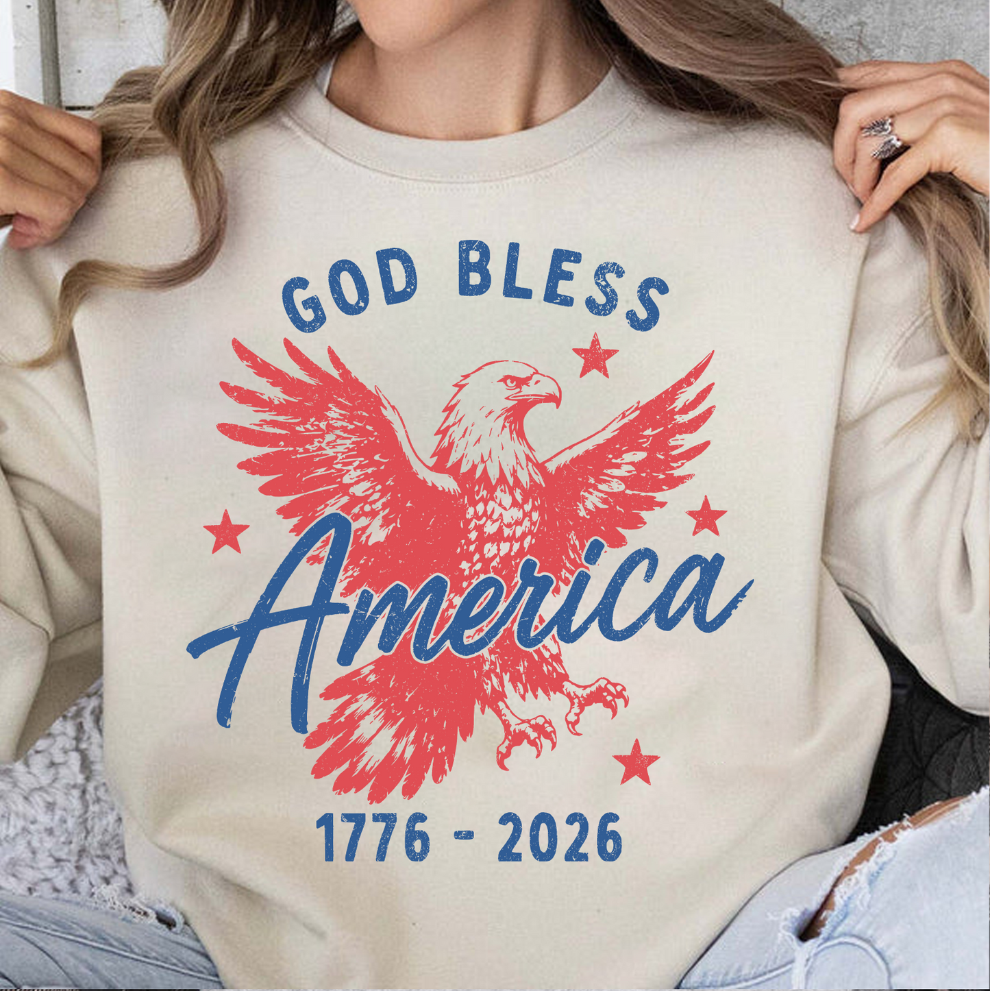 Personalized USA 250th Anniversary Bright Shirt, God Bless America Tee, Patriotic 4th Of July Gift 685400