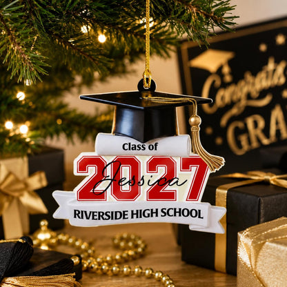 Personalized Class Of 2027 Acrylic Ornament, Custom Christmas Gift For Senior 686365 WFD