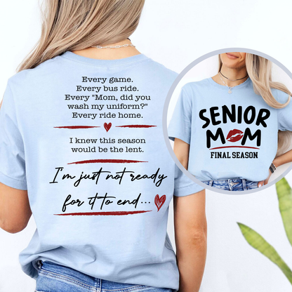 Personalized Senior Mom Dad Final Season Front & Back Bright Shirt, Graduation Gift For Family 685816