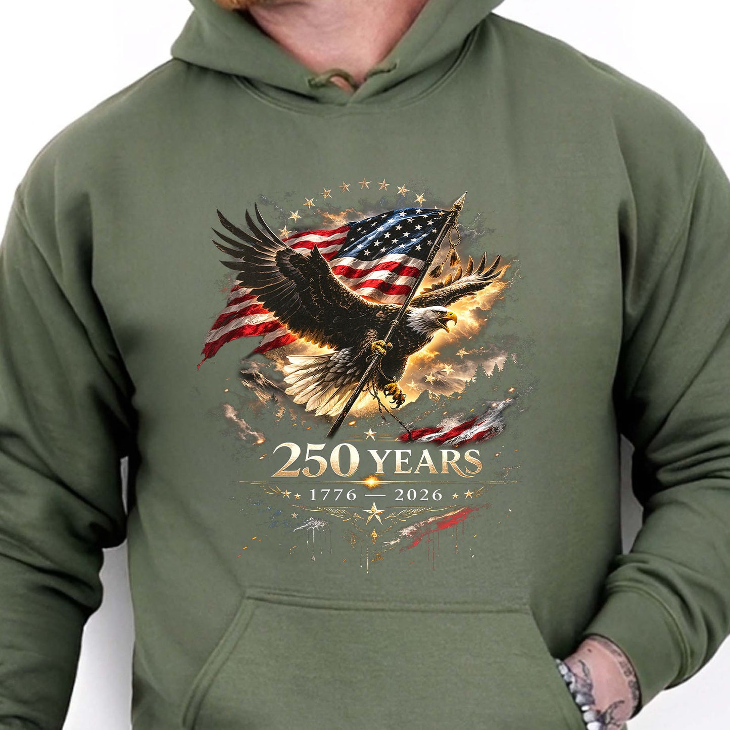 250 Years of America Shirt | Patriotic US Flag Eagle 1776–2026 Tee | Independence Day T-Shirt 684657