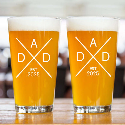 New Dad Whisky Glass With EST Year | Custom First Time Dad Gift | Personalized Whisky Glass for Father’s Day, Established Daddy Drinkware 682258