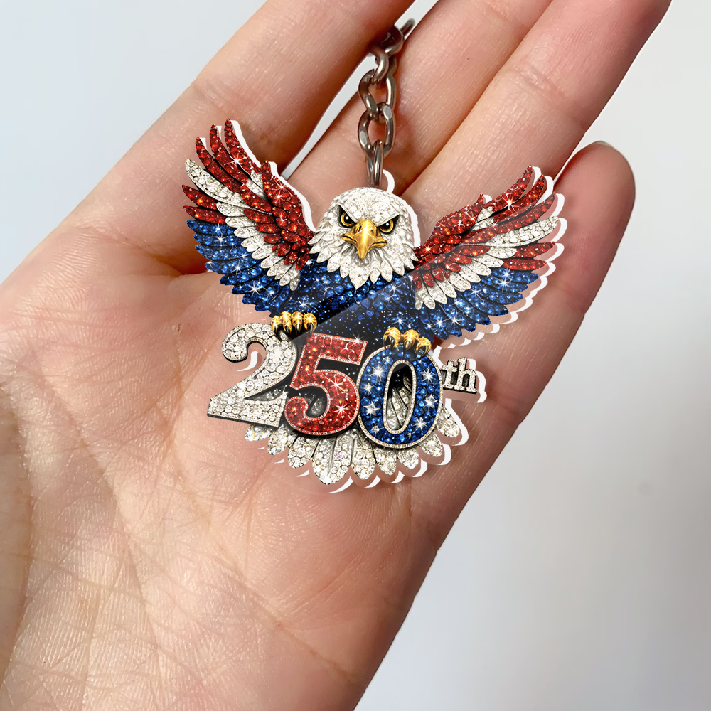 America 250th Anniversary Eagle Wings Acrylic Keychain | 1776–2026 America 250 Celebration Gift 684516