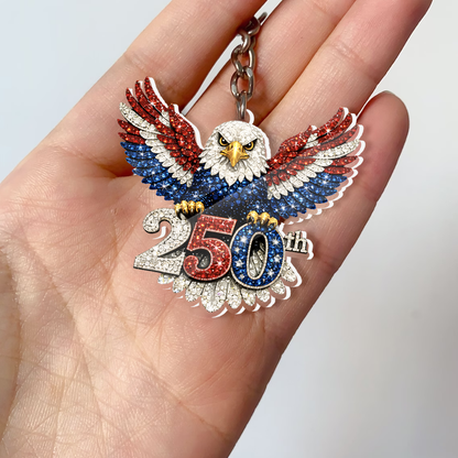America 250th Anniversary Eagle Wings Acrylic Keychain | 1776–2026 America 250 Celebration Gift 684516