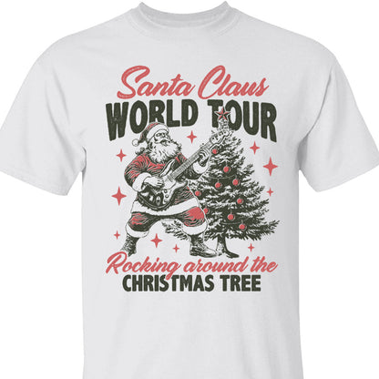 Retro Santa Claus Shirt, Vintage Merry Christmas Sweater, Funny Santa Rocking Around Christmas Tree Sweatshirt T1636