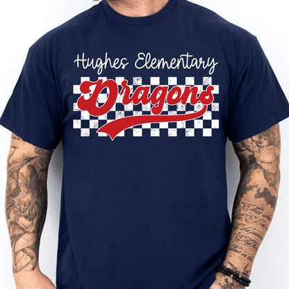 Custom Name Mascot Dark Shirt, Personalized School Team Name Tee, Back to School Gift 685485
