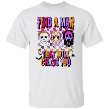 Find A Man Retro Horror Halloween Shirt, Spooky Vibes, Scary Movie, Trendy Halloween Shirt 776V1