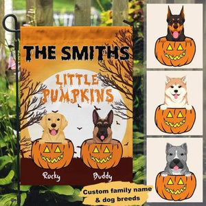 Halloween Little Pumpkins Personalized Custom Dog Garden Flag