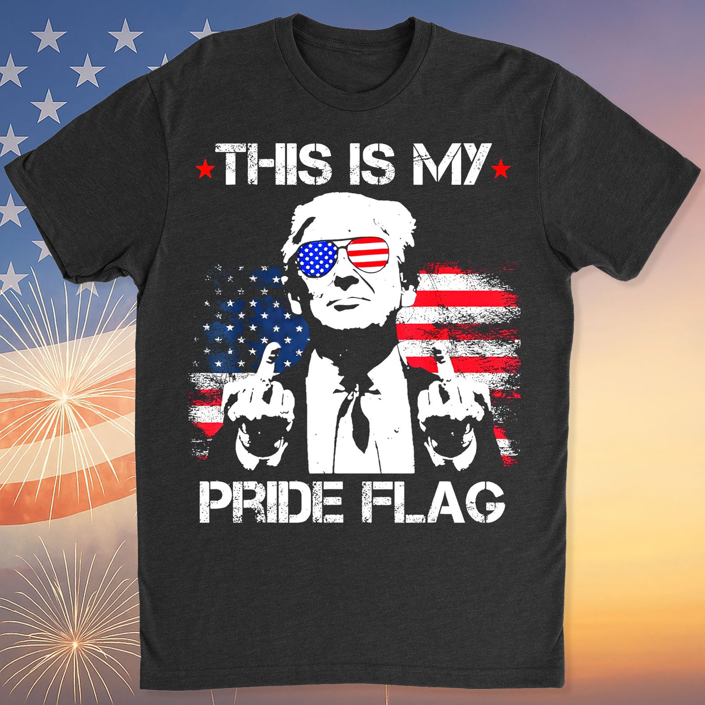 This Is My Pride Flag Trump Shirt | Happy 250th Birthday USA | Patriotic 4th Of July Tee | America 250th Anniversary | Independence Day Shirt 682574