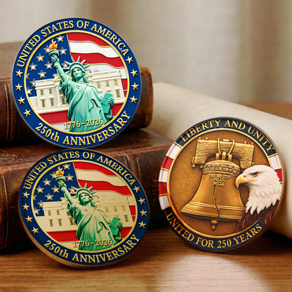 USA 250 Years Anniversary Commemorative Coin | Patriotic Liberty And Unity Coin 684715