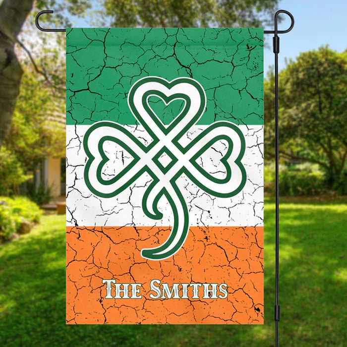 Shamrock Irish Flag Personalized Custom Garden Flag C161