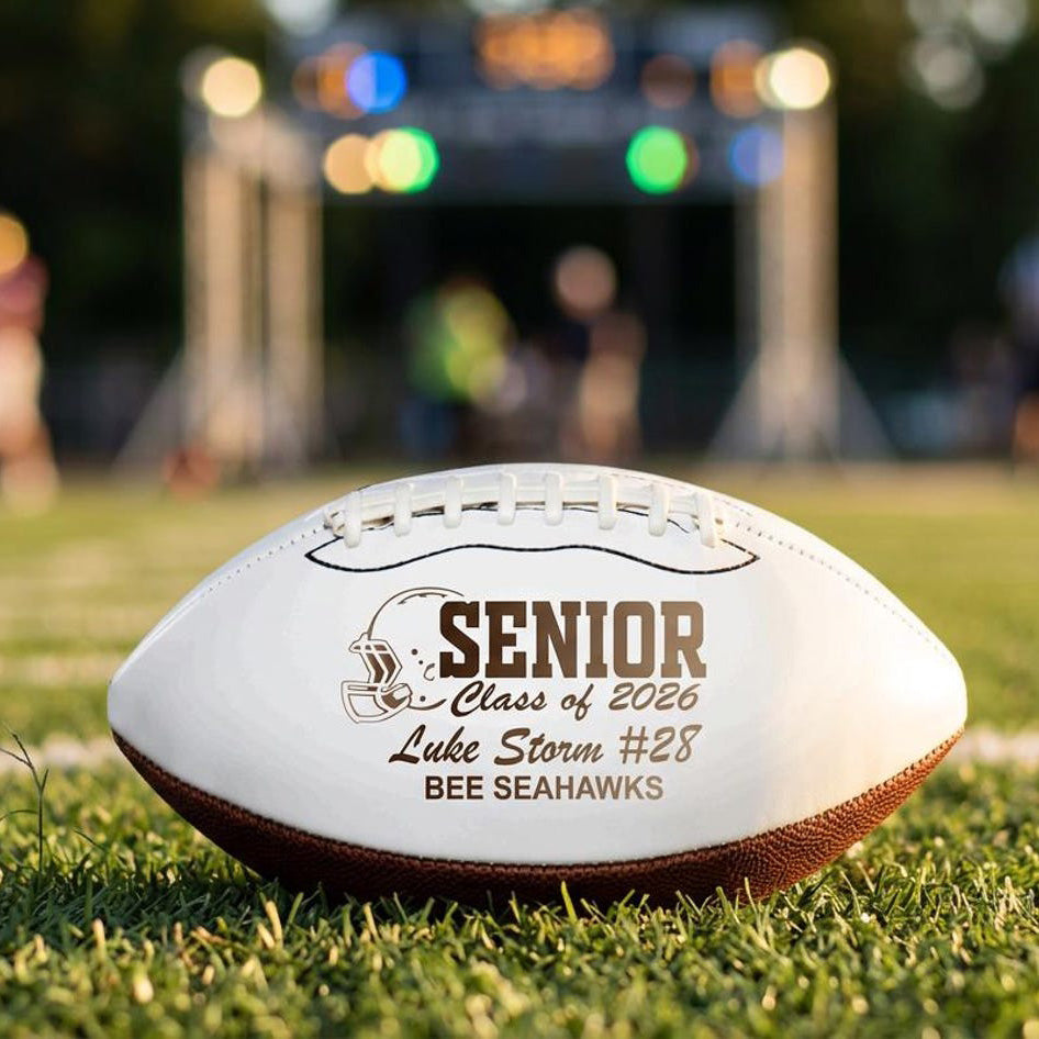 Personalized Senior Leather Football, Custom Class Of 2027 Senior Sports Gift 686474 WFD