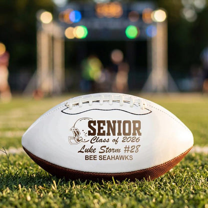 Personalized Senior Leather Football, Custom Class Of 2027 Senior Sports Gift 686474 WFD