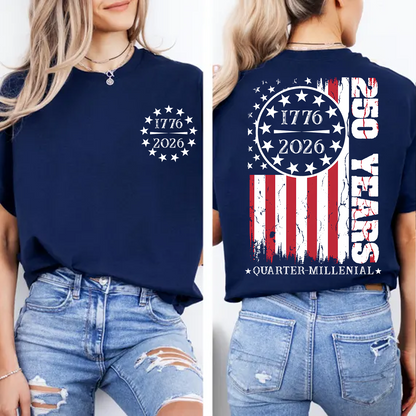 America 250 Years Anniversary Pocket & Back Shirt, Patriotic Fourth Of July Shirt 684897