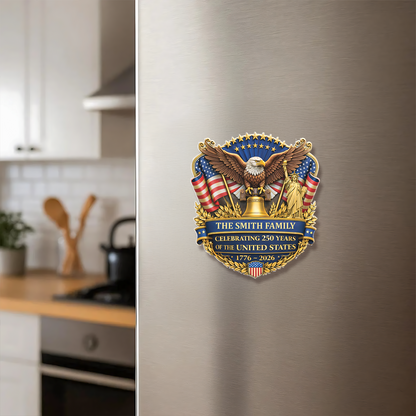 Personalized 250 Years Anniversary America Fridge Magnet | Patriotic 1776–2026 Semiquincentennial Decor 684570