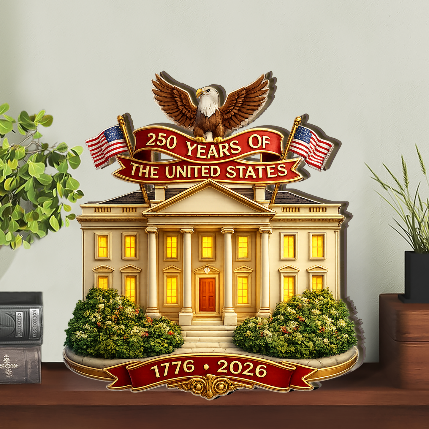 250 Years Of America Wooden Block | Personalized Wood Block | Patriotic 4th Of July Decoration 684987