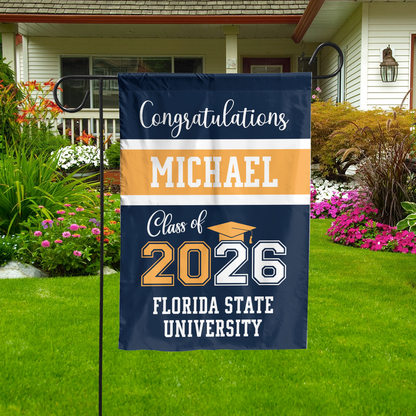 Personalized Graduation Senior Class of 2026 Garden Flag C616