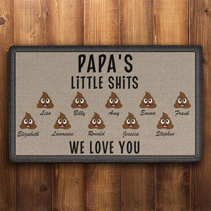 Grandpa Grandma Little Shits Personalized Doormats