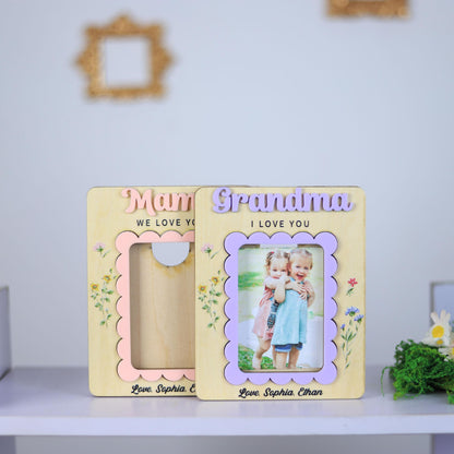 Personalized I Love You Mama Photo Magnet | Mothers Day Picture Frame | Gift For Mom,Grandma 684675