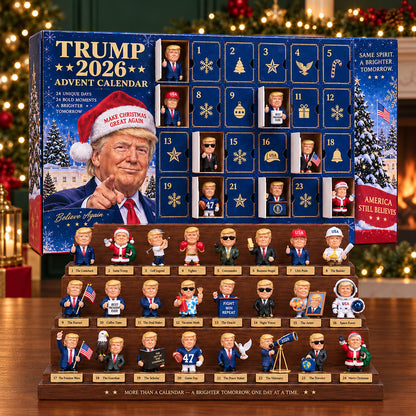 Donald Trump 2026 Christmas Advent Calendar, 24 Day Holiday Countdown, Trump Christmas Gift 686423 WFD