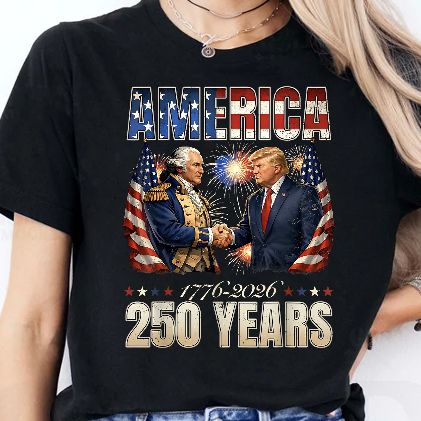 America 250 Years Anniversary Dark Shirt, Independence Day Tee, Patriotic 250th Semiquincentennial Shirt 685120