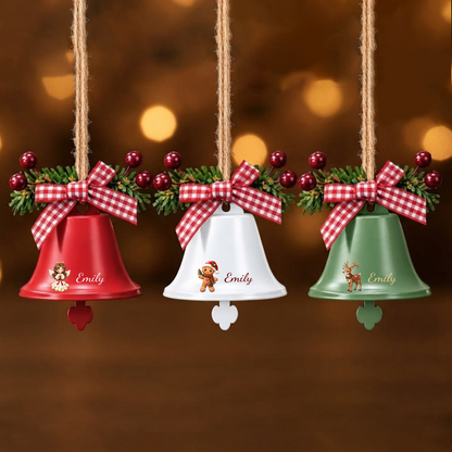 Personalized Christmas Bell Ornament, Custom Name Holiday Tree Decoration, Family Christmas Gift 686607