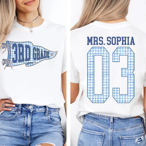 Custom Name Teacher Team Front & Back Shirt | Personalized Grade Level Team Tee | Back To School Gift 685484