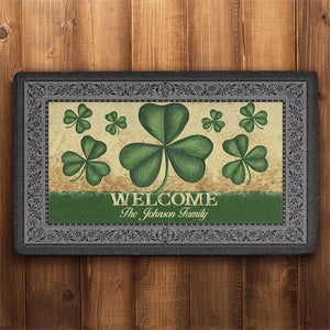 Welcome St. Patrick's Day Personalized Doormat