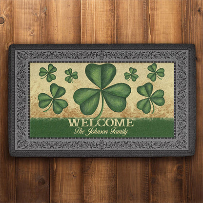 Welcome St. Patrick's Day Personalized Doormat