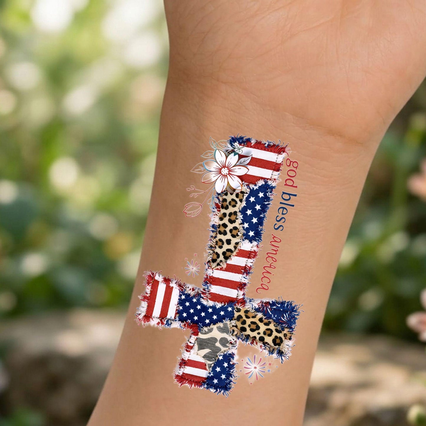Personalized USA 250th Anniversary Temporary Tattoos | 250 Years Of Freedom Tattoos | Patriotic 4th Of July Tattoos 685267