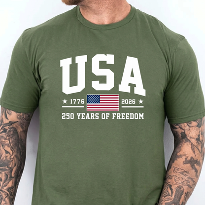 USA 250th Anniversary Shirt, 250 Years Of Freedom Tee, Patriotic 4th Of July Gift 685260