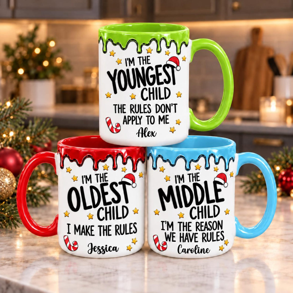 Personalized Family Matching Christmas Mug, Sibling & Parent Holiday Coffee Cup 686772 WFD