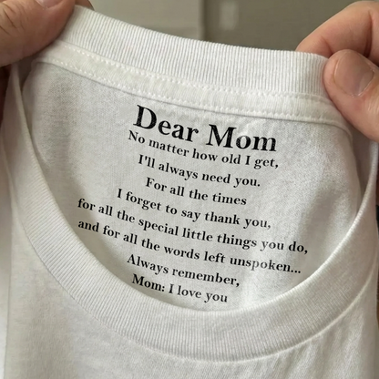 Custom Inside Neck Print Shirt, Personalized Gift For Mom, Hidden Message Shirt For Mother's Day 684664