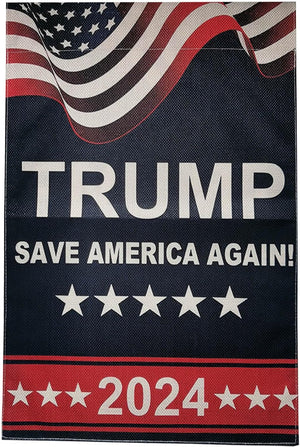 2 Garden Flags，Trump 2024 Garden Flags for Outside,Support Trump 2024 Flag,Save America Again Flags Outdoor Flags Independence Day Flag Garden Flag 12 * 18 Inch Double Sided Flag