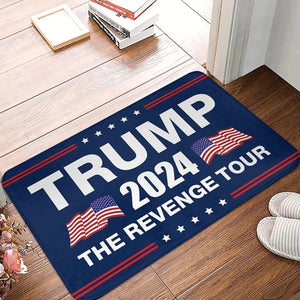 Trump 2024 the Revenge Tour Floor Mat Funny Welcome Entrance Door Mat Indoor Anti-Slip Carpet Kitchen Hallway Balcony Rugs Decor