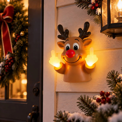 Funny Middle Finger Light Up Wall Lamp, Santa Reindeer Ghost LED Night Light, Christmas Halloween Decor 686662 WFD