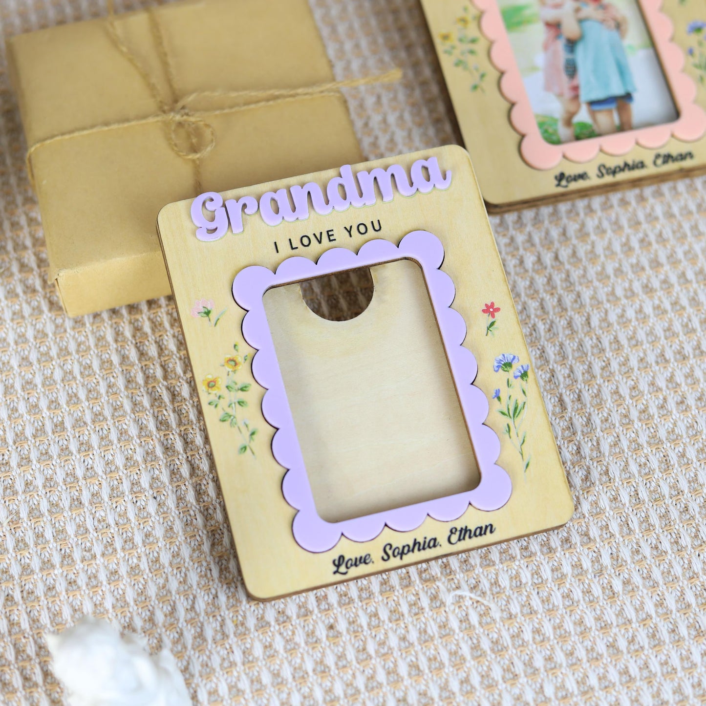 Personalized I Love You Mama Photo Magnet | Mothers Day Picture Frame | Gift For Mom,Grandma 684675