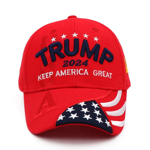 2024 Baseball Cap for Trump Embroidery Cap USA Flag Baseball Caps Donald Keep America Great 3D Letter Embroidery President Hat