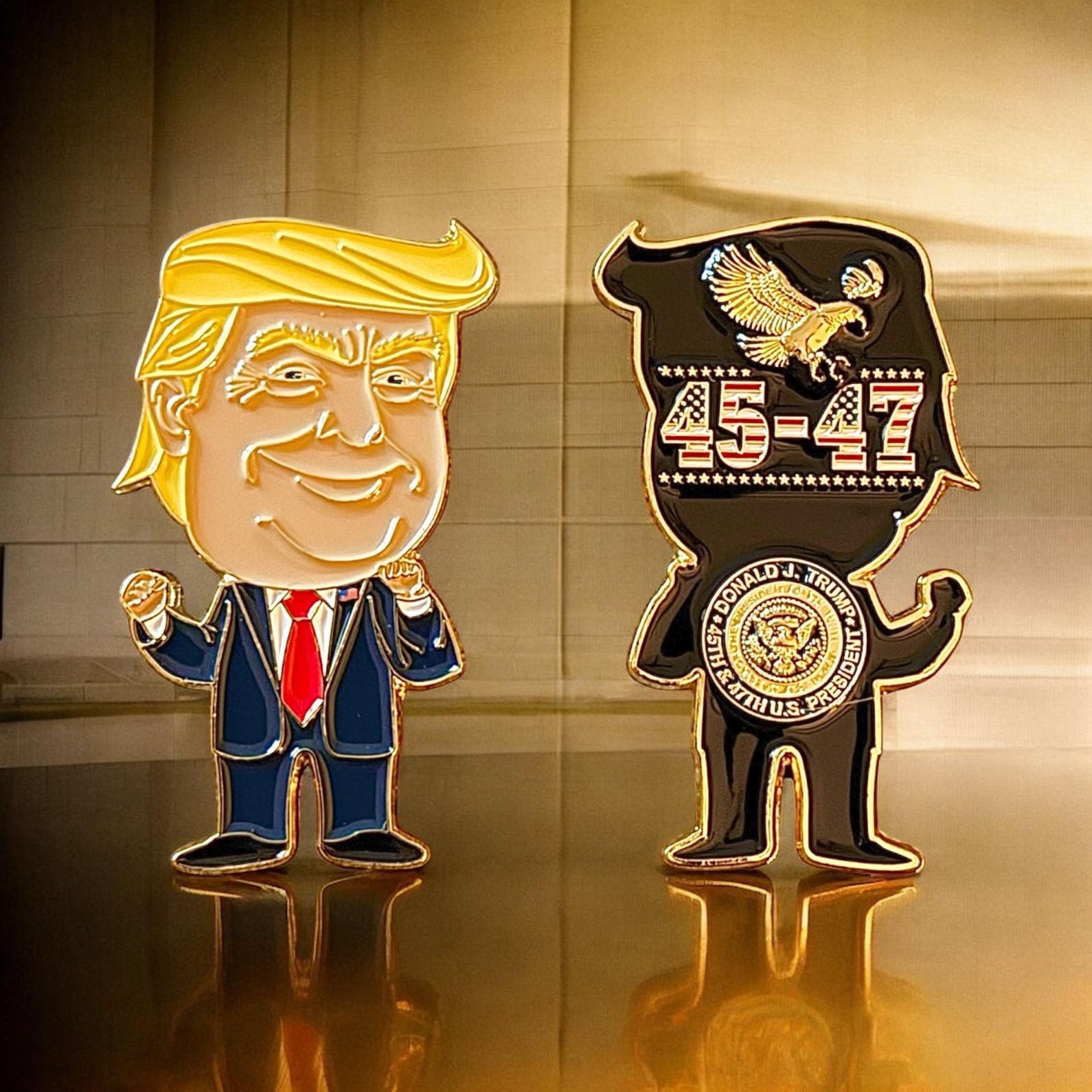 Dancing President Trump Enamel Pin, Funny Trump Meme Pin, Funko Pop ...