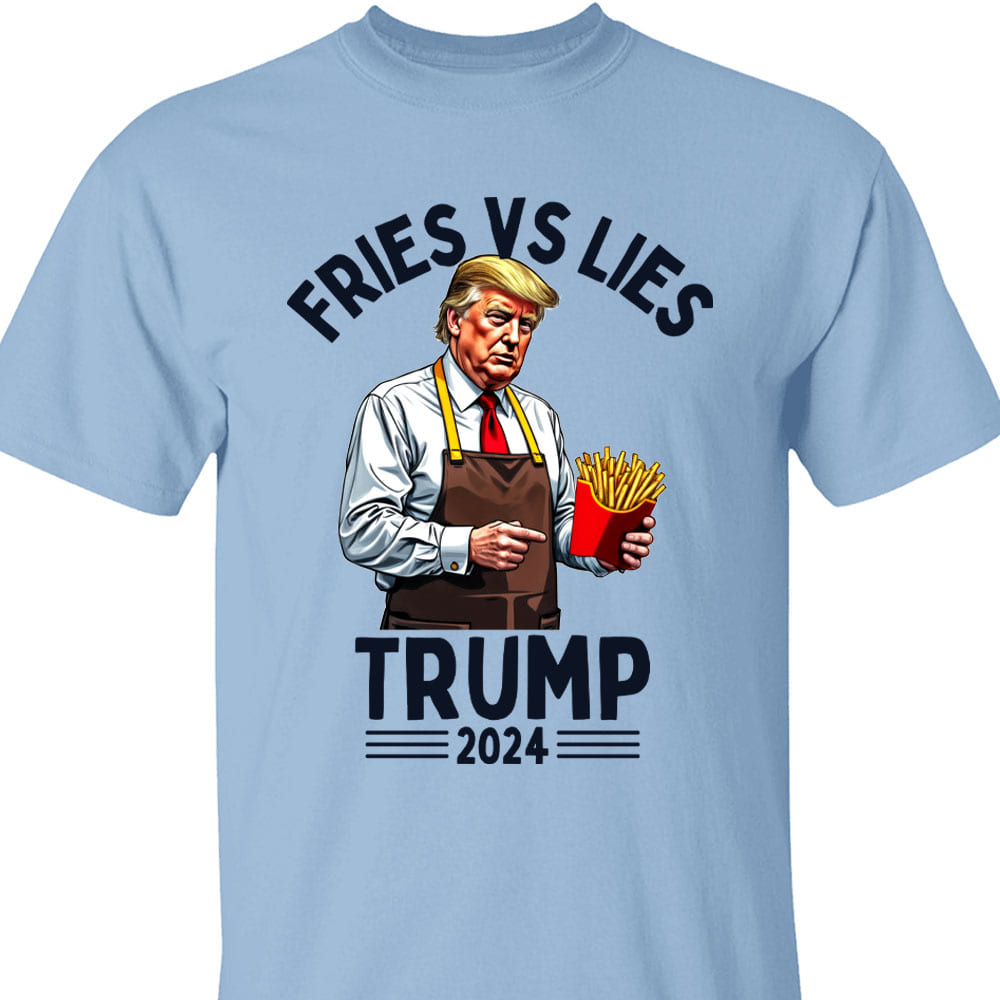 Trump Fries vs Lies Sweatshirt, Trump Presidential Trump McDonald Sweatshirt, Trump Supporters 2024 Ugly Sweatshirt T1683 - GOP