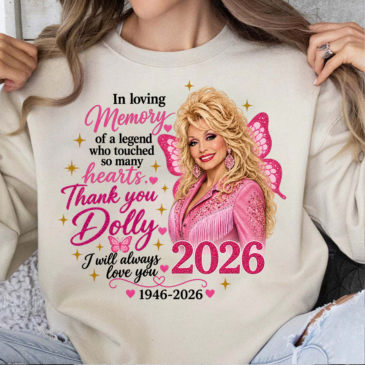 Dolly Parton Memorial Bright Sweater | I Will Always Love You Holiday Sweatshirt | Country Music Legend Tee 686067