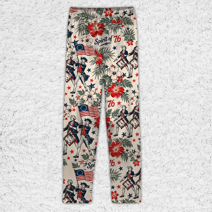 Patriotic USA 250th Anniversary Pajama Set, Spirit Of 76 Christmas Sleepwear Gift 685190