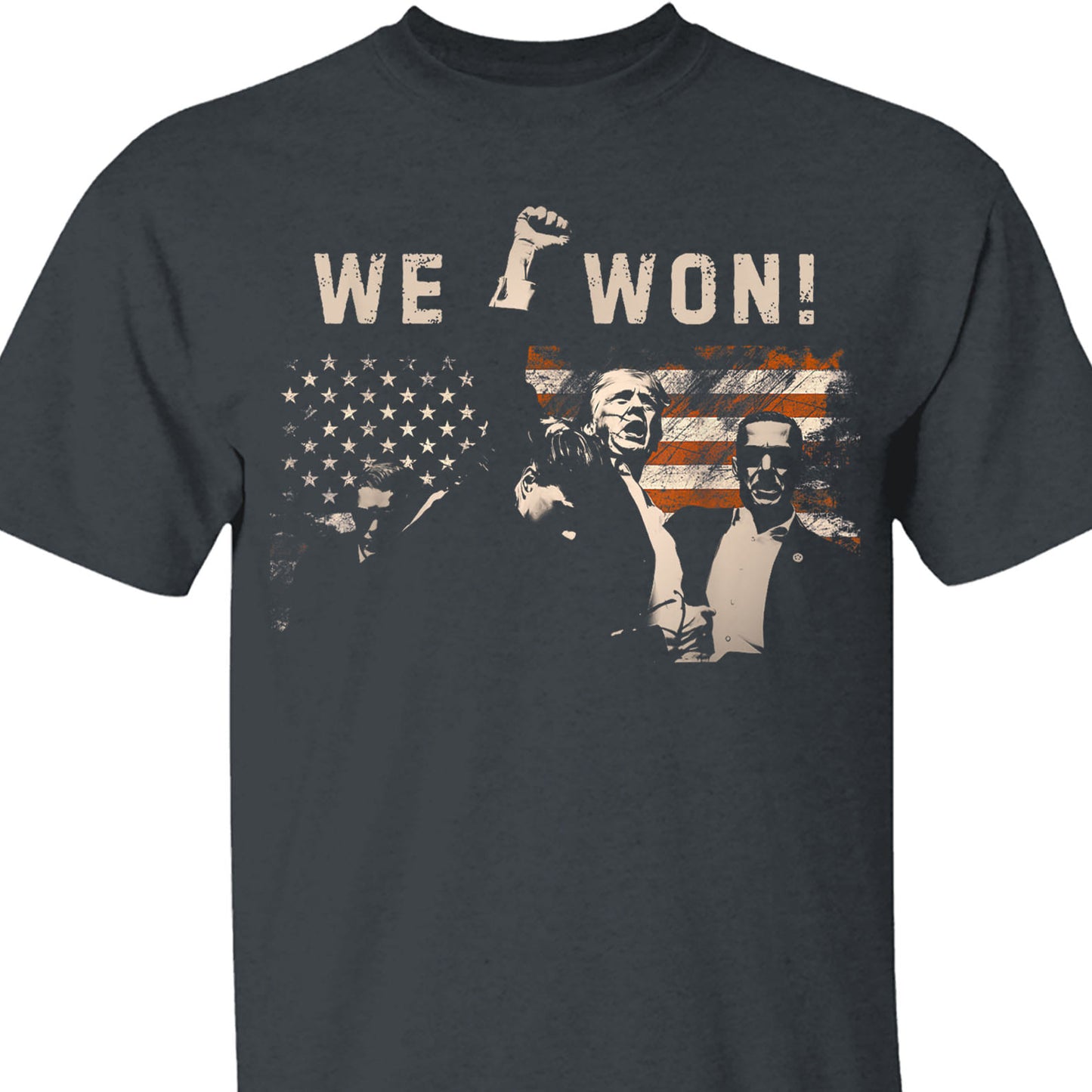 Trump We Won, Wins Inauguration 47 Shirt, US President 2025 Election Shirt Dark T1699 - GOP