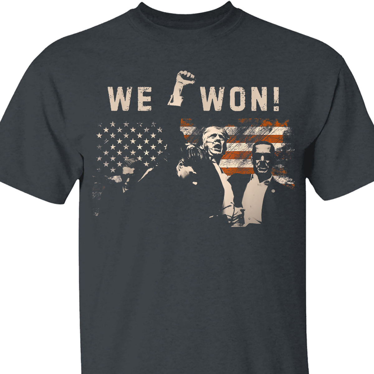 Trump We Won, Wins Inauguration 47 Shirt, US President 2025 Election Shirt Dark T1699 - GOP