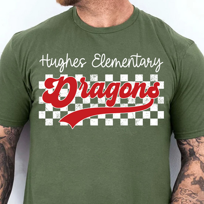 Custom Name Mascot Dark Shirt, Personalized School Team Name Tee, Back to School Gift 685485
