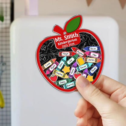 Teacher Apple Shake Magnet, Personalized Fridge Magnet, Custom Student Names, Thank You Teacher Gift 684788